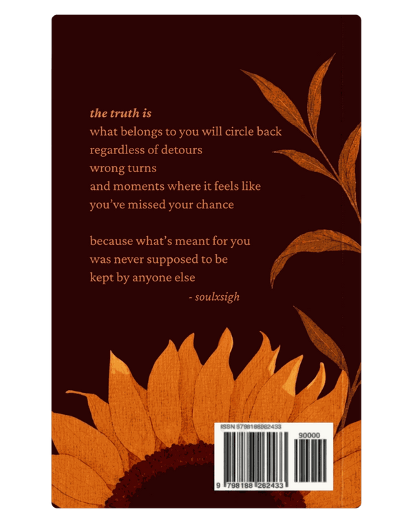 the truth is: a self-love poetry collection on healing, letting go & choosing yourself — back cover